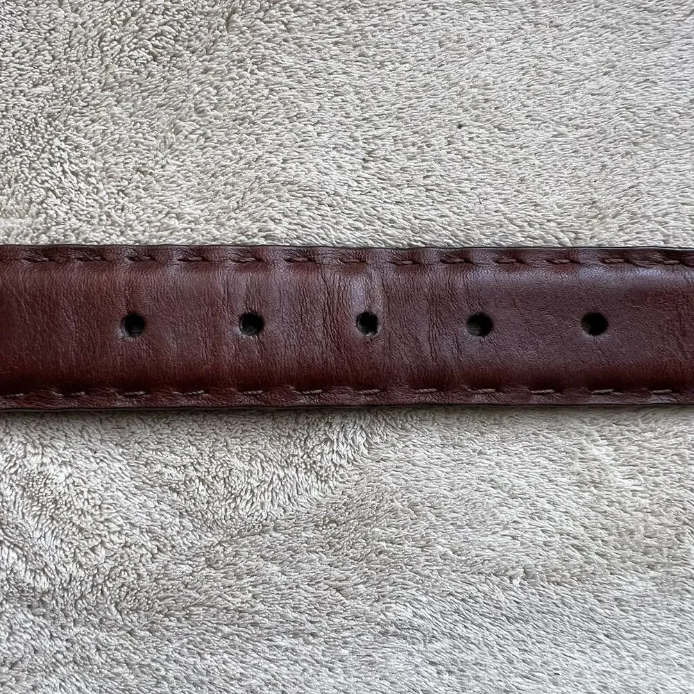 Torino Aniline Kipskin Shoulders Brown Leather Belt Men’s 40 Made in USA 65561‎